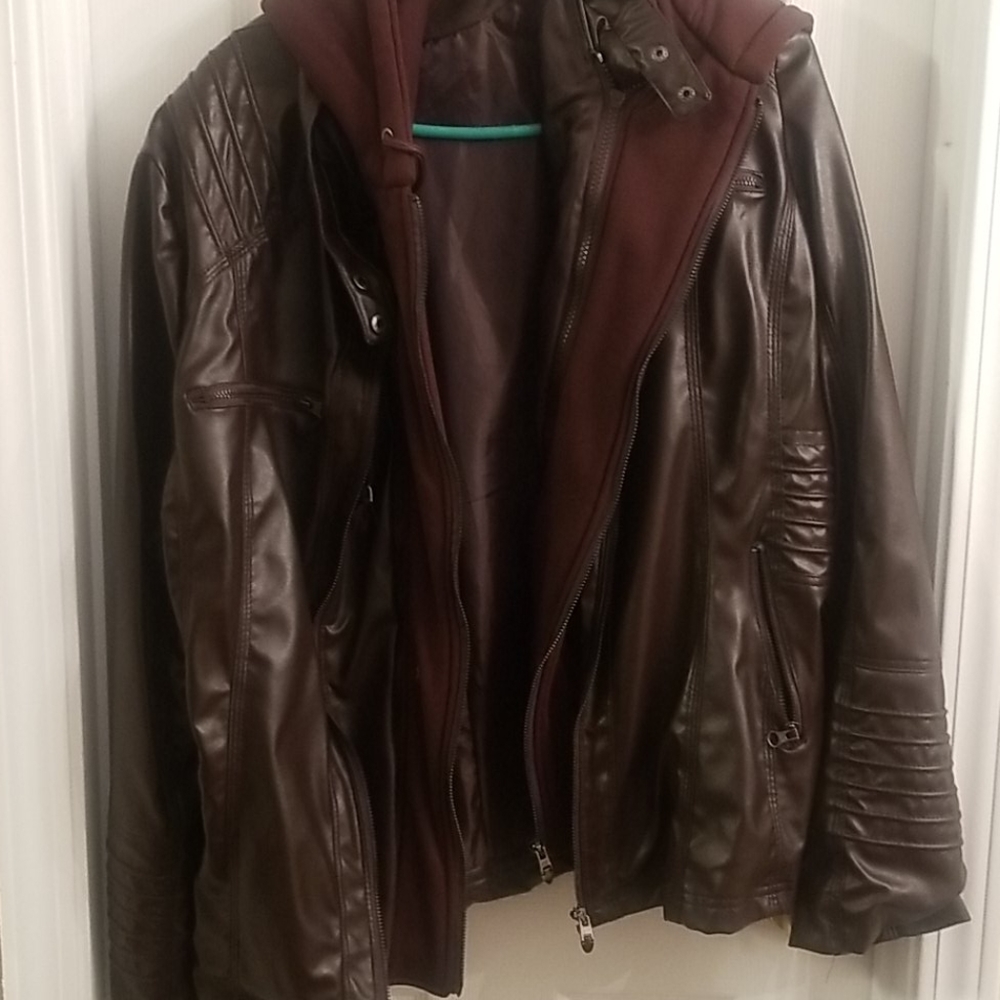 Faux leather light weigh jacket